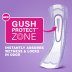 Poise Ultra Thin Incontinence & Postpartum Pads for Bladder Leaks, 7 Drop Ultra Absorbency, Long Length, 66 Count (3 Packs of 22), Packaging May Vary