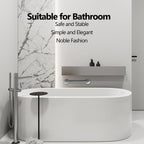 Rackickyer Shower Grab Bar, 2 Pack 12 Inch Brushed Nickel Bathroom Safety Bar, 1.25" Diameter 304 Stainless Steel Grab Bars for Bathtubs and Showers, Handicap Shower Grab Bar for Seniors Elderly