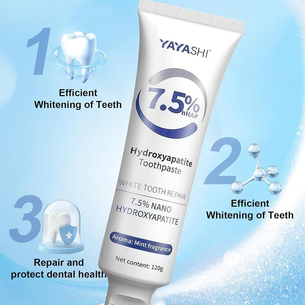 Set 2-Pack Nano Hydroxyapatite Toothpastes for Enamel Protection and Tooth Strengthening, Gentle Mint, Fresh Breath, Daily Use for Oral Health (Gentle Mint)