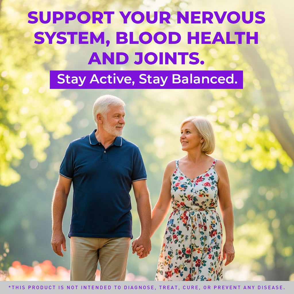 NervoLyn Capsules - Official Nervo Lyn Advanced Supplement Formula Nerve Health, Natural NervoLyn Brain & Memory Focus Vitamins Suppor for Overal Health & Wellness, 60 Capsules for 1 Month