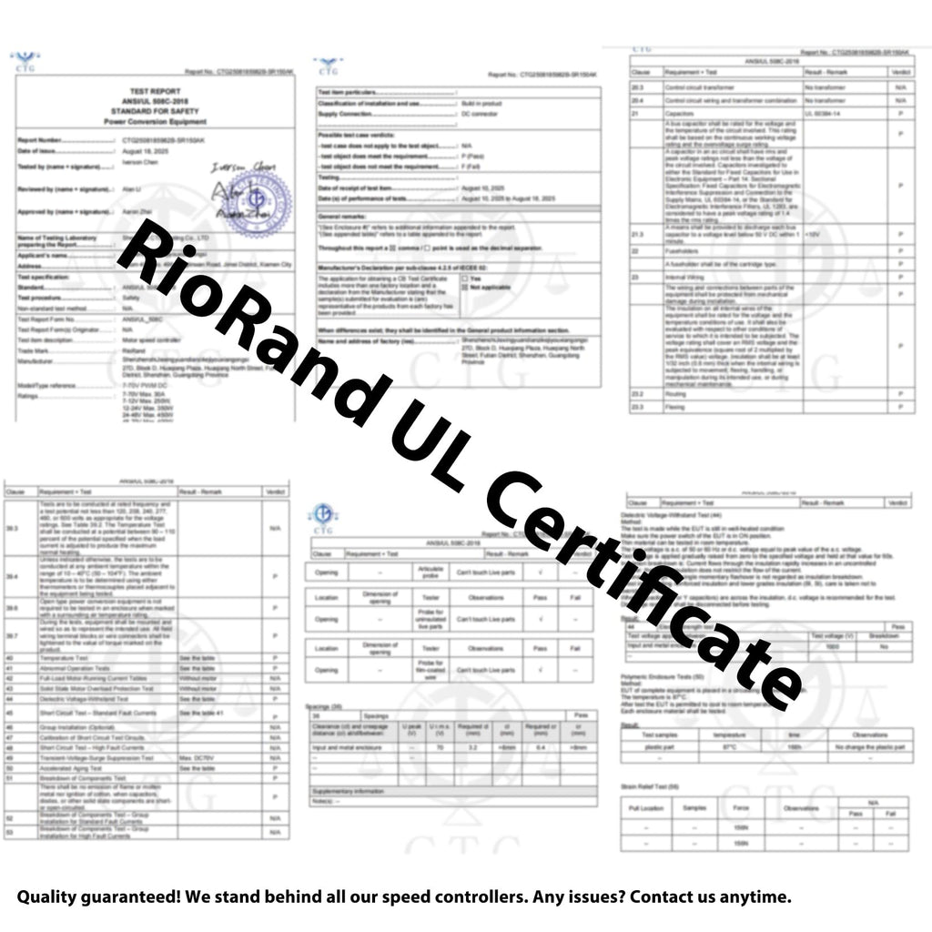 RioRand 7-70V PWM DC Motor Speed Controller 30A - Low Heat Aluminum Housing for Brushed DC Motors, DIY Projects & Small Electric Devices (Extra Fuse Included) 2PCS
