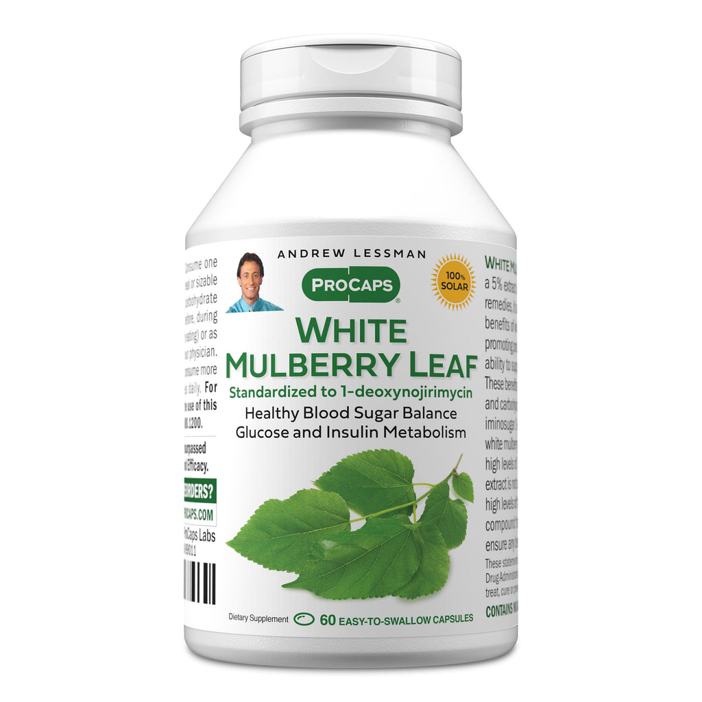 ANDREW LESSMAN White Mulberry Leaf 60 Softgels - High Potency Standardized White Mulberry Leaf. Small Easy to Swallow Softgels