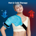 Comfytemp Shoulder Ice Pack Rotator Cuff Cold Therapy, Gel Ice Packs for Injuries Reusable, Shoulder Brace for Pain Relief, Men Women Recovery Item (Small & Medium)