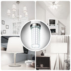 FanNicoo LED Corn Light Bulb 150W Equivalent 2500 Lumen 6500K Cool Daylight White 20W E26/E27 Base Non-dimmable Ceiling Fan Corn Lighting for Home Garage Warehouse Indoor LED Corn Bulbs Pack of 4