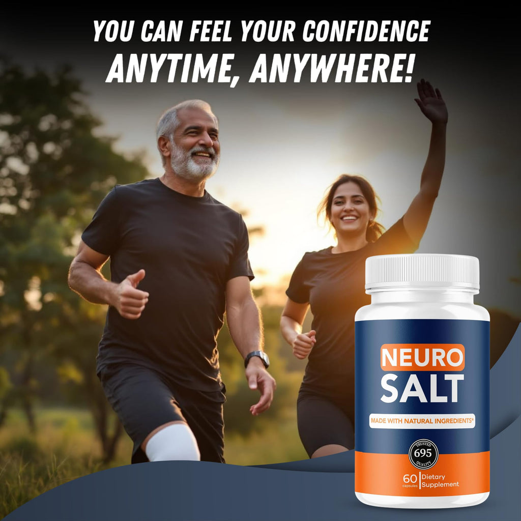 Original Neuro Salt Advanced Capsule, Advance Premium Formula, Natural Ingredients for Overall Health & Balanced Healthy Lifestyle | Official Neurosalt | 60 Capsules Each Bottle (Pack of 3)