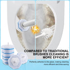 LufamlyGo Upgraded 60pcs Toilet Wand Refills fits Clorox Toilet Wand, Thickened Cleaning Layer, Won’t Fall Apart, Disposable Bathroom Cleaning Scrub Pads with Fresh Scent, for Home & Commercial Use