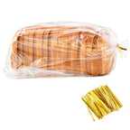Homrelaxy 120 Pcs Plastic Bread Bags for Homemade Bread and 120 Ties