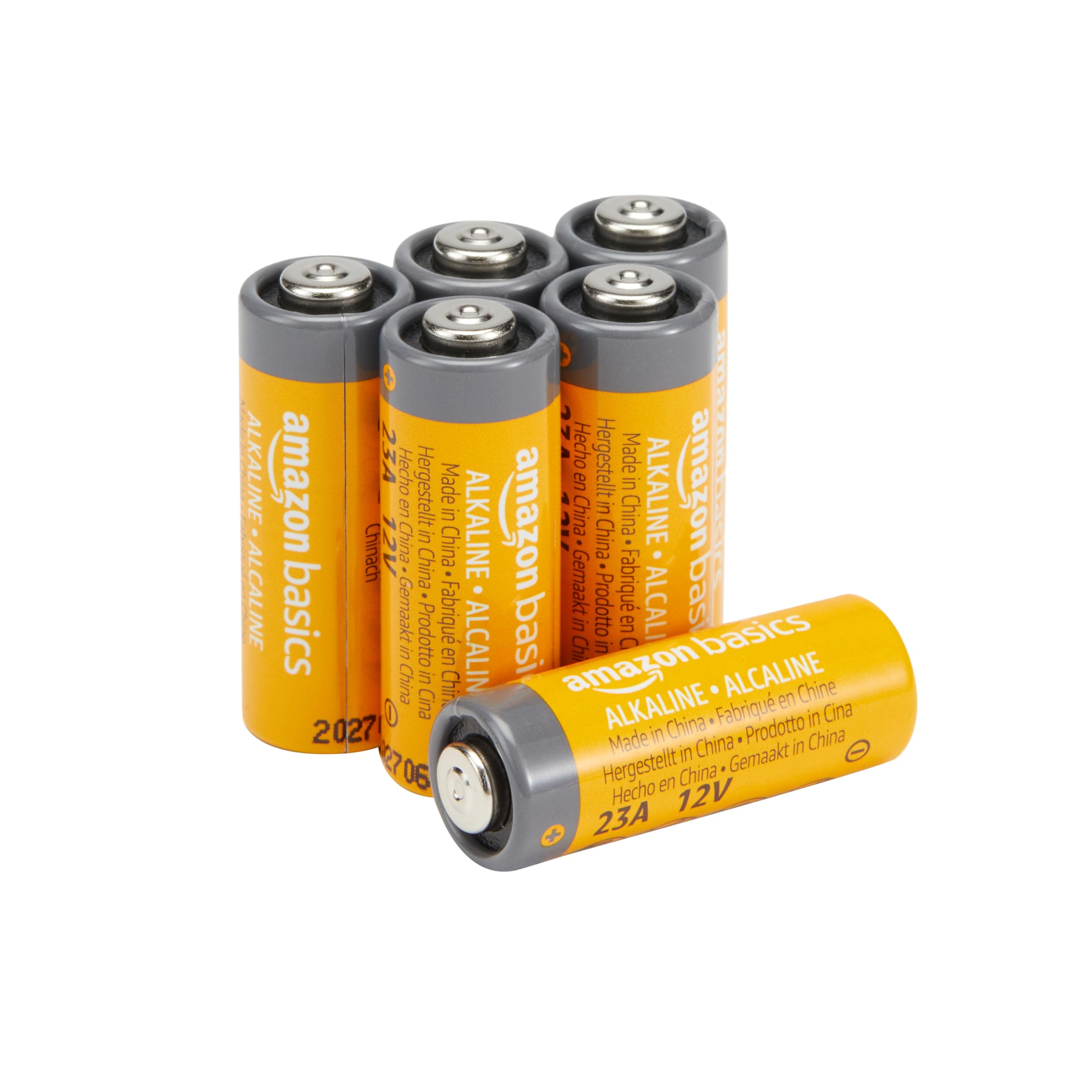 Amazon Basics 6-Pack 23A Alkaline Batteries, 12 Volt, Long-Lasting Power, for Key Fobs