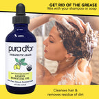 PURA D'OR Organic Lemon Essential Oil (4oz with Glass Dropper) USDA Certified 100% Pure & Natural Therapeutic Grade Diffuser Oil Citrus Scented for Aromatherapy, Mood Uplift, Energy, Focus