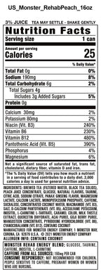 Monster Rehab Peach Tea + Energy, Energy Drink, 15.5 Ounce