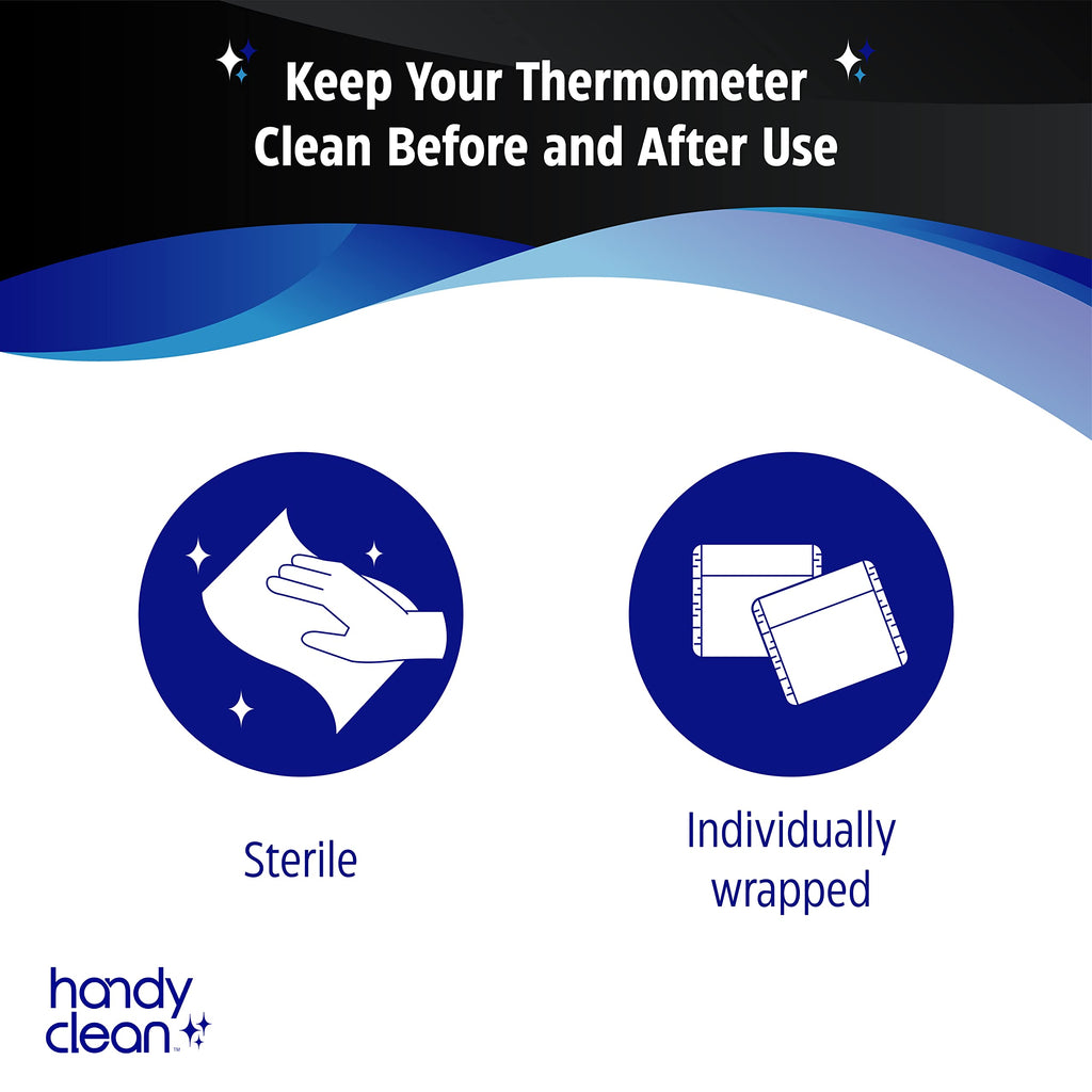 HandyClean Thermometer Wipes, 70% Isopropyl Alcohol 2x1 In, 1000 Count