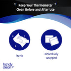 HandyClean Thermometer Wipes, 70% Isopropyl Alcohol 2x1 In, 1000 Count