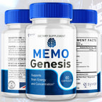 (2 Pack) Memo Genesis Capsules, Official Memogenesis Brain Health Support Pills with All Natural Ingredients, Advanced Brain Energy Supplement with Max Strength Vitamins for Women & Men (120 Capsules)