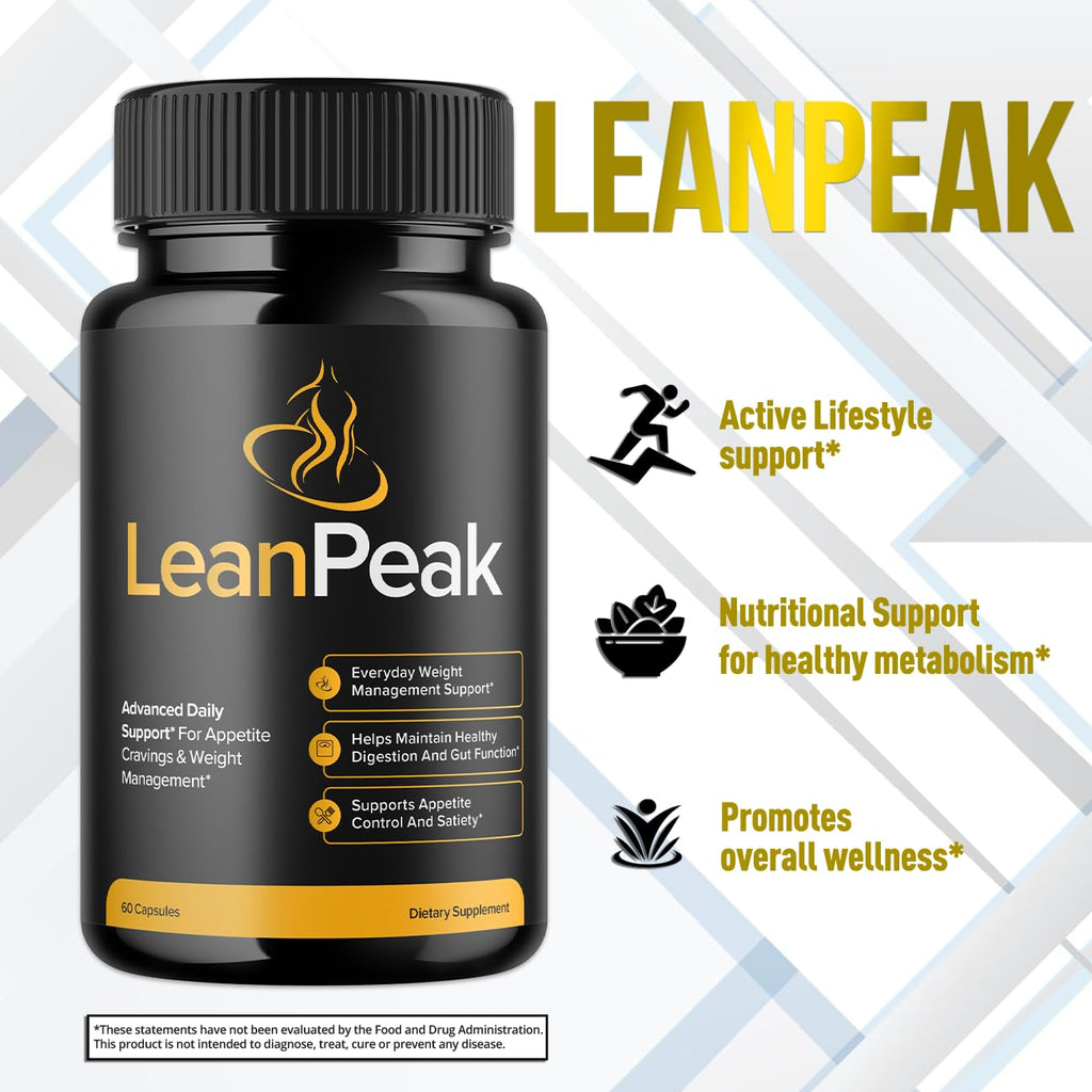 (5 Pack) Lean Peak Capsules, Advanced Formula Lean Peak Pills with Natural Ingredients, Maximum Strength Leanpeak Health and Wellness Multivitamin, Leanpeak Pills for Women and Men (300 Capsules)