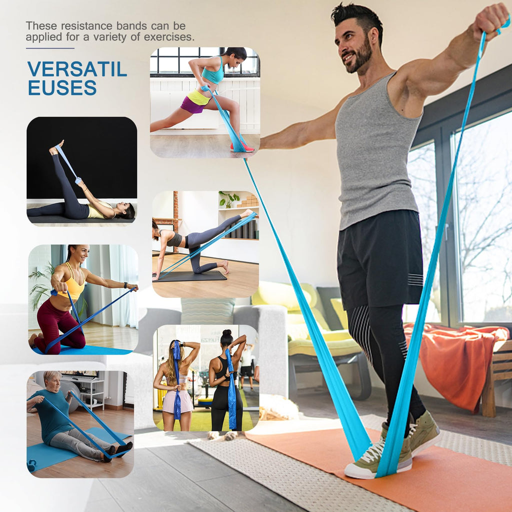 Lianjindun 5 Pcs Professional Resistance Bands. Latex-Free, Elastic Band, Work Out Bands, Stretch Bands for Working Out Women or Men, Exercise Bands Set for Physical Therapy, Yoga, Pilates