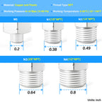 TAILONZ 1/4" x 1/8" NPT Push to Connect Straight & Elbow Fitting Kit 12Pcs