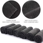 SUNLAND Microfiber Face Cloth Reusable Makeup Remover Facial Cleansing Towel Ultra Soft Face Washcloth 12inchx12inch 12 Pack Dark Grey
