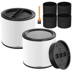 90304 Replacement Filter Kit Compatible with Shop Vac Cartridge Filter 90350 90304 90333 90585, Fits Most 5 Gallon and above Wet Dry Vacuum Cleaner (2+2+4+1)