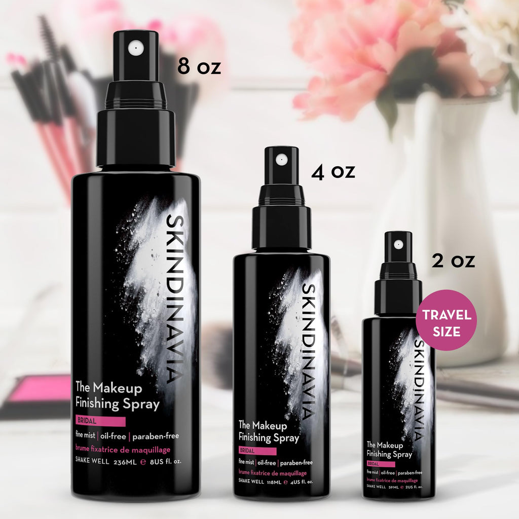 Skindinavia The Makeup Finishing Spray, Bridal Makeup Setting Spray, All-Day Wear, Long-Lasting Up to 16+ Hours, Heat-Resistant & Waterproof, Wedding Day, Bridal Shower Gift, 2.0 Oz