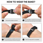 VNOX Medical Alert Id Bracelet for Men Women, Adjustable Customizable Stretchy Rope Emergency Survival Medic Bracelets Wristband Loop Band with Removeable Tag,Black