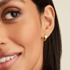 MILACOLATO Solid 925 Sterling Silver Flower Hoop Earrings Toddler Women