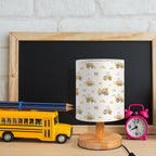 VIHOSE Car Kids Table Lamp for Bedroom Kids Bedside Lamp with Linen Wooden Nightstand Cartoon Nursery Lampshade for Girls Boys Living Room
