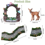 QuarenDen Fairy Garden Accessories, 27 Pcs, Fairy Garden Kit, Fairy Garden Walkway Path, Miniature Garden Figurines, Micro Landscape Ornaments for DIY Craft