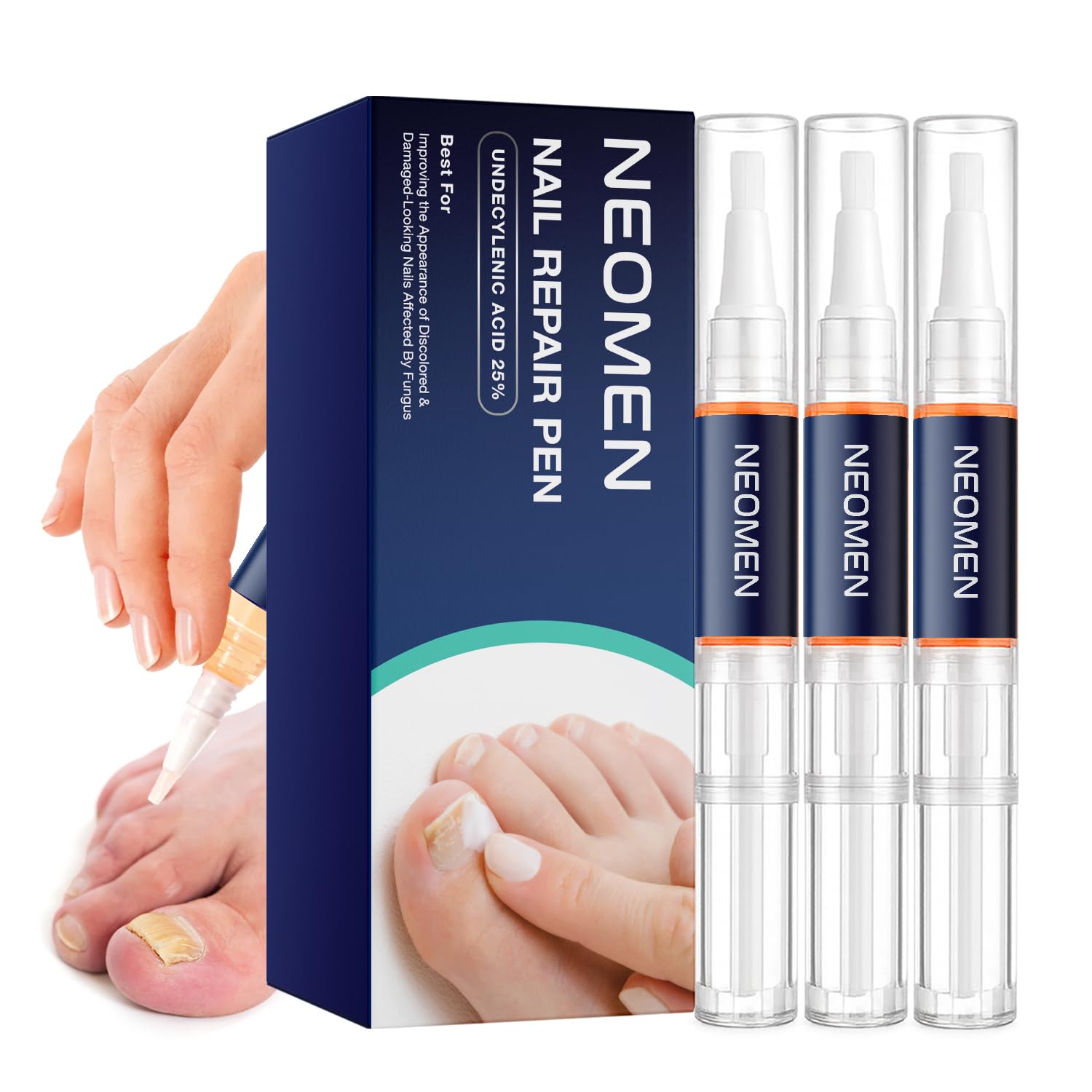 Fungal Nail Pen, Toenail Fungus Pen, Nail fungus treatment For Toenails & Fingernails to Repair Nails by Fungi - 3 Pcs