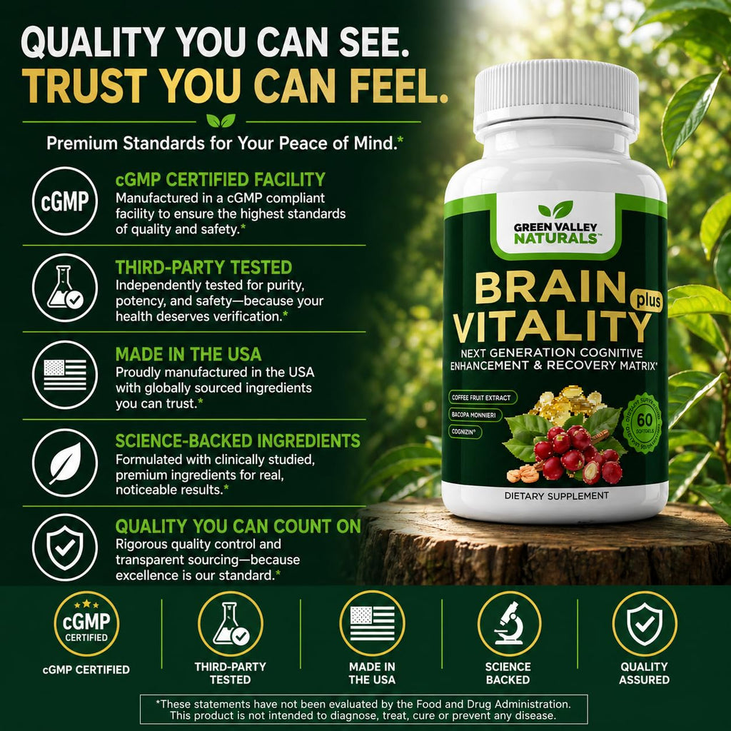 Green Valley Naturals Brain Vitality Plus™ Brain Health Supplement