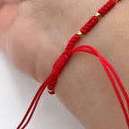 St Benedict Medal Red String Adjustable Bracelet for her Pulsera San Benito