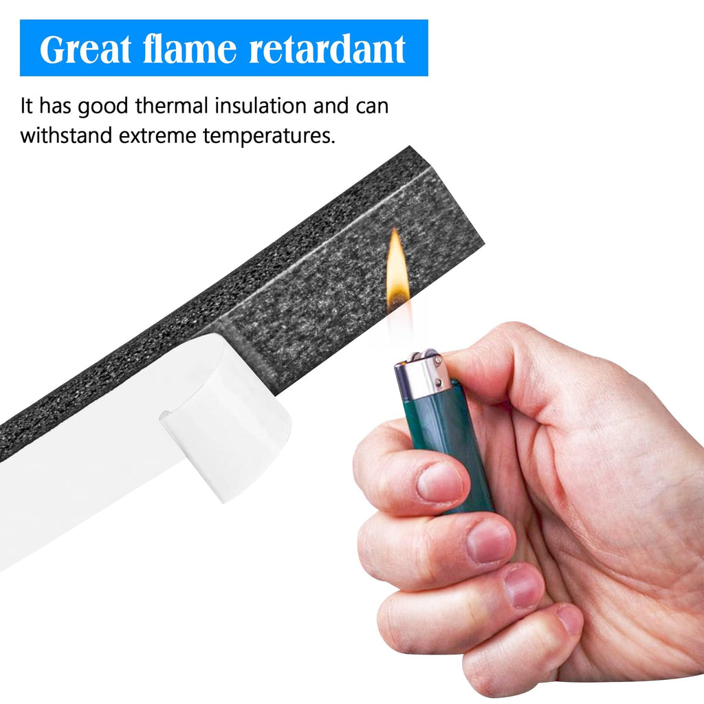 Foam Strips with Adhesive, 1 Inch Wide X 1 Inch Thick, Neoprene Weather Stripping High Density Closed Cell Foam Tape Seal for Doors and Windows Insulation, Total 13 Feet Long(6.5ft x 2 Rolls)