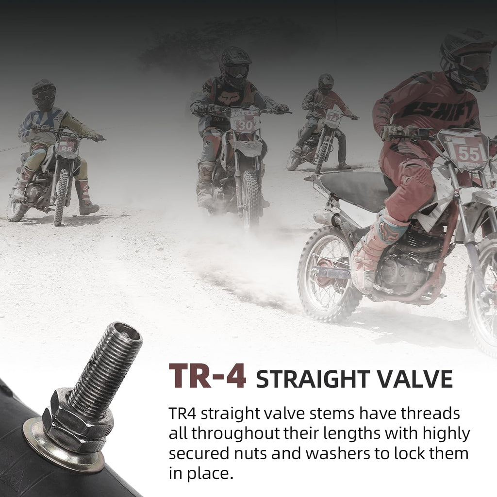 (2-Pack) 2.50/2.75-17”（70/100-17） Motorcycle Inner Tubes - Compatible with Honda, Coolster, TaoTao, 110cc, 125cc, and 140cc, Dirt Bikes, Moped, and Scooters and More