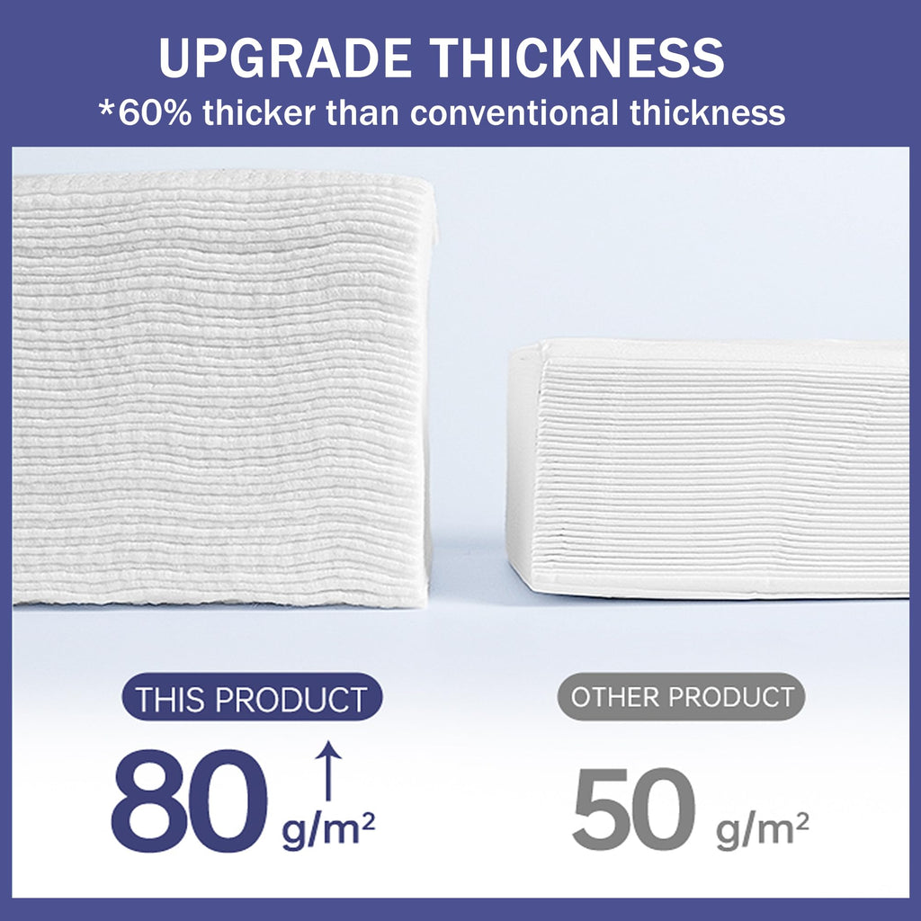 Face, 100 Count Ultra Thick Disposable face Facial Wash Cloth for Sensitive Skin, Lint- free Facial Tissue, Skincare and Makeup Remover (4 Pack)