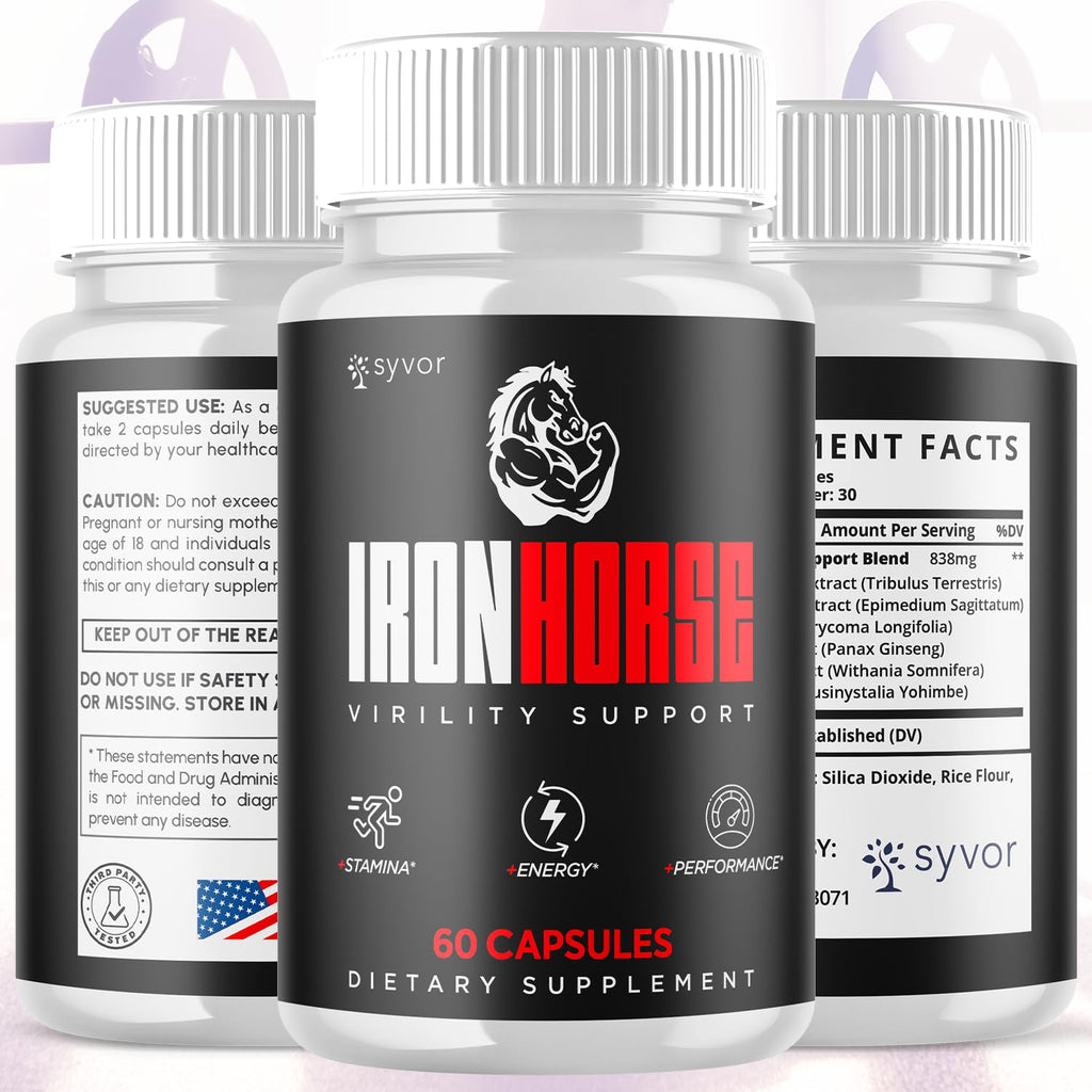 Iron Horse Supplement Pills, Official Iron Horse Pills for Men with All Natural Ingredients, Advanced IronHorse Capsules Designed to Support Health and Wellness with Premium Vitamins (60 Capsules)