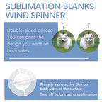 20 Pcs Sublimation Wind Spinner Blanks 10 Inch Round Aluminum Metal Wind Spinners Product Outdoor Garden Decoration for Heat Press Transfer Sublimation Blank Wind Spinners