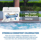 3 Inch Chlorine Tablets for Swimming Pools & Spas | 90% Available Chlorine Trichlor Pool Tablets | Long-Lasting Slow Dissolving Sanitizer for Clean & Clear Water (3inch-5Lbs)