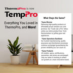 TempPro TP50 2 Pieces Digital Hygrometer Indoor Thermometer Room Thermometer and Humidity Gauge with Temperature Humidity Monitor(Previously ThermoPro)