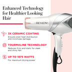 REVLON Infrared Ionic Hair Dryer with Diffuser & Concentrator, White