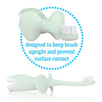 Dr. Brown’s Infant-to-Toddler Training Toothbrush Set, Mint Elephant with Fluoride-Free Strawberry Baby Toothpaste, 0-3 years