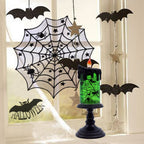 Eldnacele Spider Halloween Snow Globe Flameless Candle Battery Operated