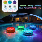 BITIWEND 2026 Upgraded Submersible LED Pool Lights with Remote, 10 LEDs IP68 Waterproof Floating Lights Battery Powered Lights for Hot Tub, Spa, Vase, Pond, Decoration, Party (4 Pack)