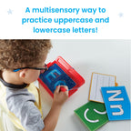 hand2mind Letter Tracing Sensory Pad, Reusable Handwriting Practice for Kids 3-5, Learn to Write, Letter Tracing Board, Toddler Writing Practice, Montessori Alphabet Toys, Preschool Learning Toys