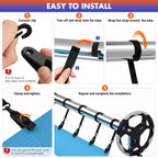 Goovilla 24 Pcs Pool Solar Cover Reel Attachment Kit, Inground Swimming Pool Solar Cover Straps and Clips, Weather Resistant Solar Blanket 8 Strap Kit with 8 Hooks and 8 Touch Fastener, Black