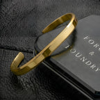 Forge & Foundry Ravick Men's Handcrafted Minimalist Titanium Cuff Bracelet