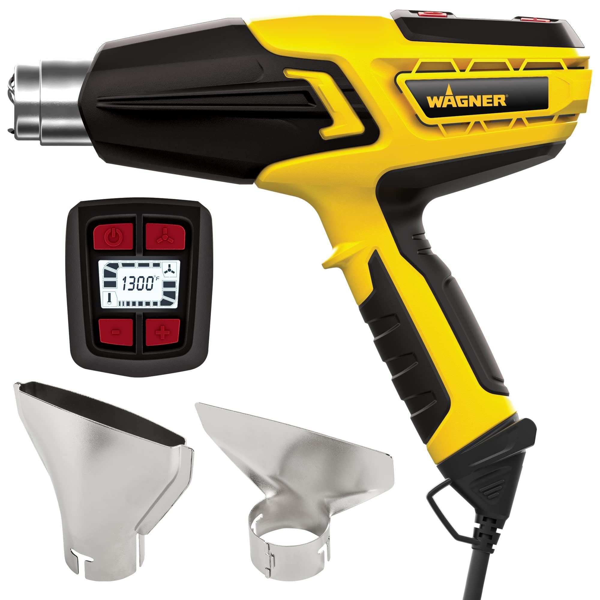 Wagner Spraytech 0503070 FURNO 700 Digital Heat Gun, 2 Nozzles & Temperature Setting Ranging 125áµ’F to 1300áµ’F, Electric Heat Gun for Paint Removal, Bending PVC, Crafts and More