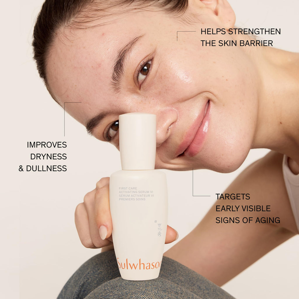 Sulwhasoo First Care Activating Serum, Mini - Skin Barrier Strengthening Anti-Aging Face Serum, Visibly Plumps & Hydrates, Reduces Visible Fine Line & Wrinkles, Vitamin C, Travel Size - 0.50 fl. oz.