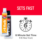 J-B Weld KwikWeld, 6 Minute Set Epoxy, Steel Reinforced Epoxy, High Strength - 2 Pack, Dark Grey (8276-2)