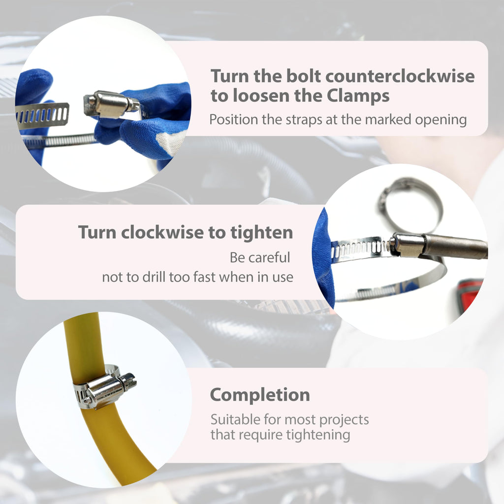Oovivat 65FT DIY Metal Strapping Hose Clamps & 304 Stainless Steel Stronger Fasteners 20 Pack,DIY Worm Gear Large Hose Clamps Kits (01, 65ft)