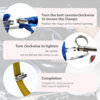 Oovivat 65FT DIY Metal Strapping Hose Clamps & 304 Stainless Steel Stronger Fasteners 20 Pack,DIY Worm Gear Large Hose Clamps Kits (01, 65ft)