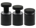 Luomorgo 24 Pcs 3/4" x 1" Stainless Steel Standoff Screws, Wall Sign Standoff Mounting Hardware Advertising Glass Standoff Nail for Hanging Acrylic Picture Frame, Black